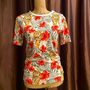 Floral tiger t shirt